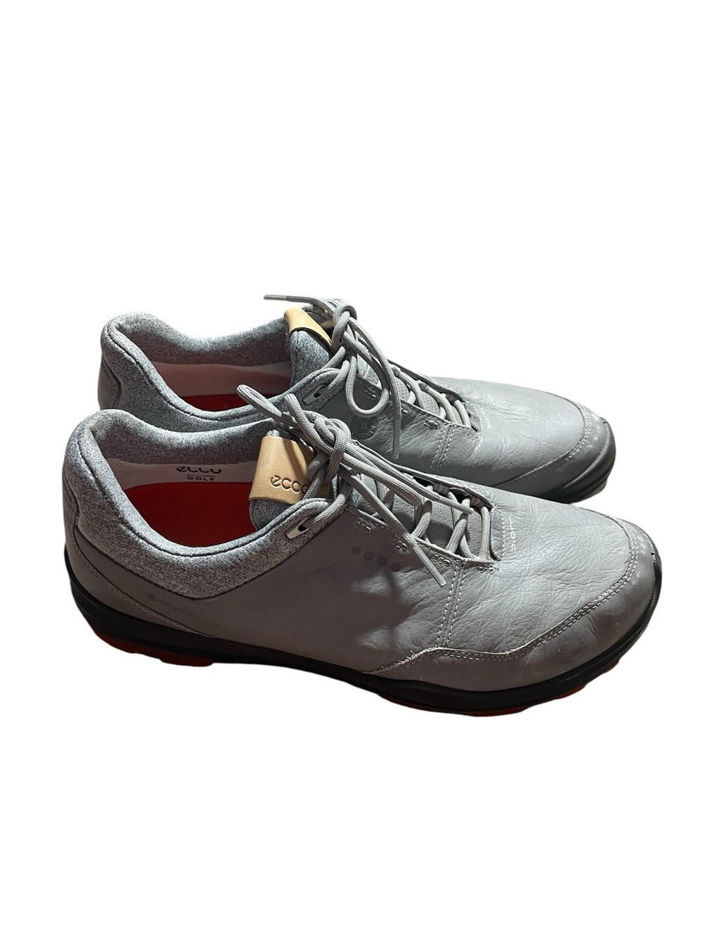 AA37- Ecco Men's Athletic Lace-Up Shoes Golf Black Sole